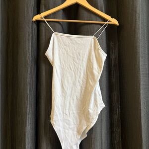 White Spaghetti‎ Strap Bodysuit